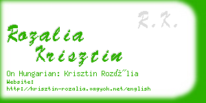 rozalia krisztin business card